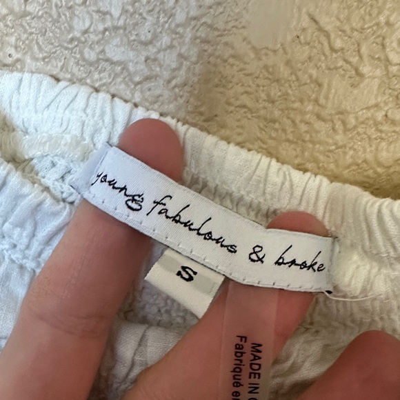 Young Fabulous & Broke White Puff Sleeve Blouse - Picture 2 of 4